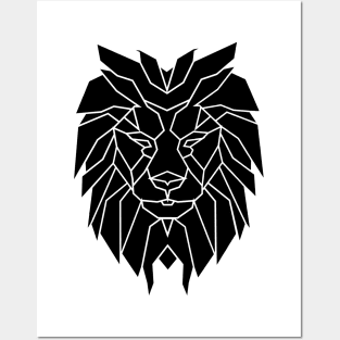 Lion Head Poly Posters and Art